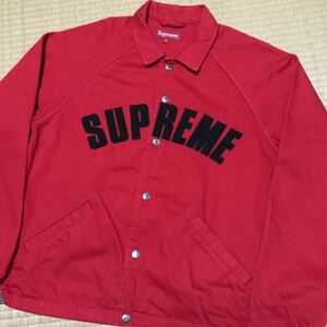 Supreme シュプリーム　ジャケット　アーチロゴ　Snap Front Twill Jacket 18FW 刺繍　コットンツイル
