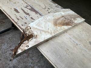 送料無料！！【S607F】栃 680×～210×31㎜ スポルテッド 乾燥材 木工 DIY 材木 天然木 無垢材《銘木すずめや》