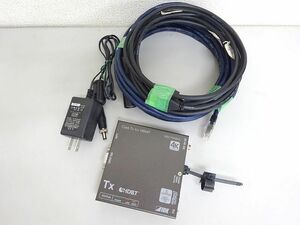 ②IDK 【HDC-TH100-C】 HDMI ツイストペアケーブル延長器 HDBaseT受信器 4K 配線付き USED