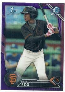 2016 Bowman Chrome Lucius Fox Purple Refractor /250