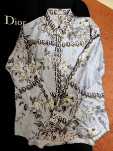 DIOR 22SS ディオール　シルクシャツ　花柄　42 フローラル　オブリーク　キムジョーンズ