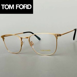 メガネ トムフォード メンズ レディース TOM FORD サーモントブロー マットゴールド【新品】べっ甲柄 金 メタル フルリム ブロー 眼鏡