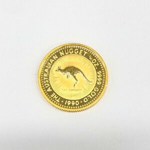 K24IG　オーストラリア　カンガルー金貨　1/10oz　1990　総重量3.1g【CDAR6032】