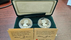 管理番号M53 カナダ カルガリーオリンピック記念コインセット　1987年 シルバー 925