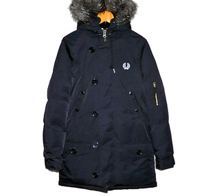 FRED PERRY（フレッドペリー）N-3B DOWN JACKET/ダウンジャケットコート J4237 黒 ■メンズ Sサイズ ■ダウン80％ フェザー20% 正規品