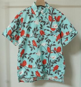 Engineered Garments エンジニアードガーメンツ Popover Shirt Tree and Bird Print プルオーバー 半袖シャツ S