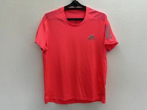 アディダス　adidas ランニングシャツ　半袖　 RUN TEE シグナルピンク Oサイズ （240405）
