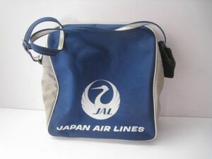 レトロ JAL かばん　鞄　 日本航空 JAPAN AIR LINES 肩掛け カバン ショルダー バッグ 鶴丸 エアライン 企業物 グッズ/22N2.15-9