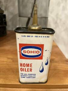 【送料無料】ビンテージ ハンディオイル缶 HOME OILER SOHIOガレージ hotrod 1950