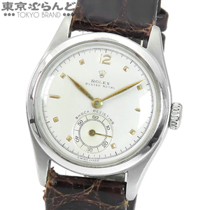 101721218 1円 ロレックス ROLEX オイスターロイヤル スモールセコンド 6144 8番台 SS レザー ヴィンテージ 腕時計 メンズ 手巻式