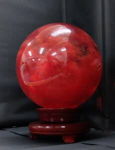 ガラスの赤い球体 巨大ビー玉 インテリア 占いグッチ