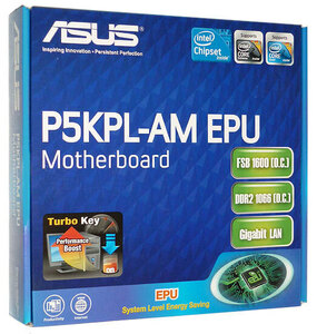 【中古】【ゆうパケット対応】ASUS製 MicroATXマザーボード P5KPL-AM EPU LGA775 元箱あり [管理:1050019435]