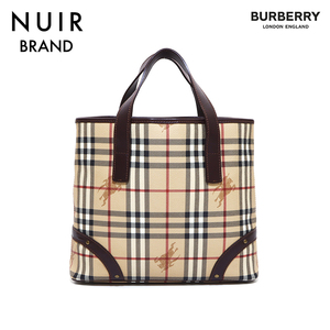 【先着50名限定クーポンを配布中!!】 バーバリー BURBERRY ハンドバッグ ノバチェック PVC ブラウン