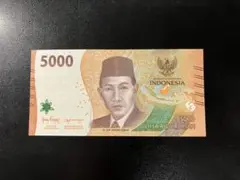 未使用　インドネシア　5000ルピア紙幣　P-W164