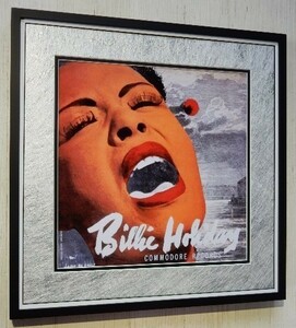 ビリー・ホリデイ/レコードジャケット額装/1947 Commodore/Billie Holiday/BILLIE ビリー/Strange Fruit/奇妙な果実/お店のディスプレイ