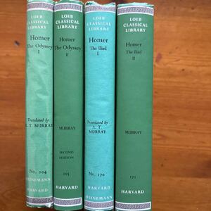 495 The Loeb classical library　ロエブ叢書　 Homer 4冊 ホメロス イリアス オデッセイア 全2冊　ギリシャ神話