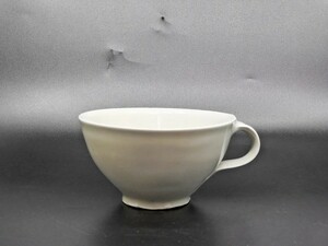 ● 森岡由利子 白磁 スープカップ マグカップ Φ12.5cm 現代作家 A