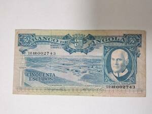 A 1751.アンゴラ1枚1962年 紙幣 外国紙幣 World Money