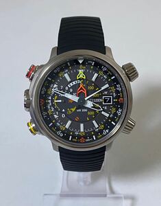 希少 レア 稼動品 CITIZEN シチズン プロマスター アルティクロン J280-T019773 エコドライブ ソーラー 黒文字盤 