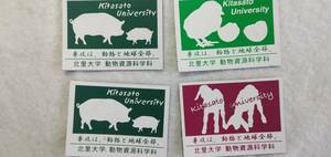 マグネット　北里大学　動物資源科学科　4枚セット