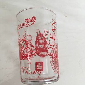 昭和レトロ オーシャンウイスキー　HOYA シャビー　コップ　クリスタルガラス