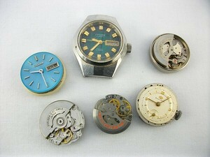 o62u61★ジャンク 古い腕時計 機械時計 ムーヴ 文字盤 色々 シチズン／オリエント／セイコー