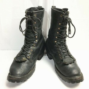 HATHORNハソーン　ビンテージ品　レザーブーツ【サイズ11D　黒　レースアップ編み上げ　ホワイツ　Vintage/boots 管NO.XS5