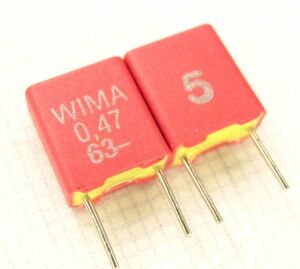 [10個] WIMA 63V 0.47uF 5% MKS2 ★高音質フィルムコンデンサ