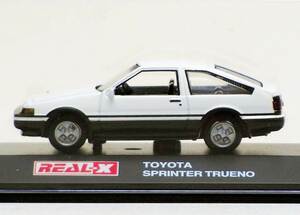 ■即決REAL-X 1/72【トヨタ スプリンタートレノ (ホワイト×ブラック) 「トヨタカーヒストリーズコレクション」
