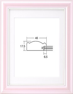 遺影額縁 木製 5875 八〇サイズ ピンク