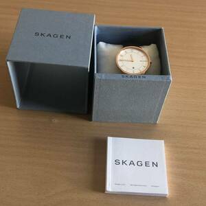 278-1001 SKAGEN スカーゲン　メンズ腕時計　革ベルト　クオーツ　SKW6458 電池切れ　動作未確認