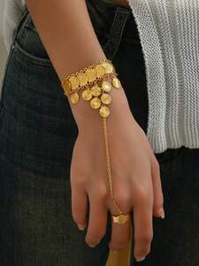 レディース ジュエリー ブレスレット ミトン 18ゴールドメッキ レトロな女性の多様な周期的バケーションスタイルの指輪は、古代の硬