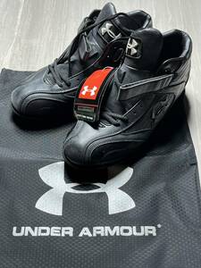 UNDER ARMOUR アンダーアーマー UA BLAZE CLUTCH V MID 1097076-001 BLK/BLK 25cm デッドストック 野球 金属スパイク 未使用 SM3006