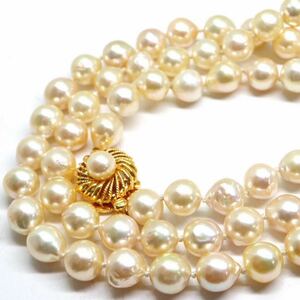 《アコヤ本真珠ロングネックレス》M 71.9g 約8.0-8.5mm珠 約84cm pearl necklace ジュエリー jewelry DC0/DE0