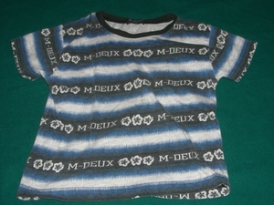 １００　半袖　Tシャツ　M-DEUX　デザイン　洗濯済　【子供】子供服　男の子　赤ちゃん　小さい服　