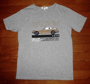 DATSUN ダットサン 1974 ダッツン 260Z Tシャツ A BASE-T 半袖 コットン ASH L 使用少 美品/日産フェアレディZ旧車S30ソレックスL26Z432