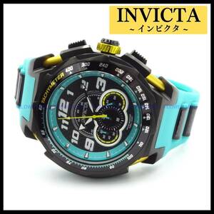 【新品・送料無料】インビクタ INVICTA 腕時計 メンズ クォーツ クロノグラフ S1 RALLY 43798 ブラック・グリーン シリコンバンド