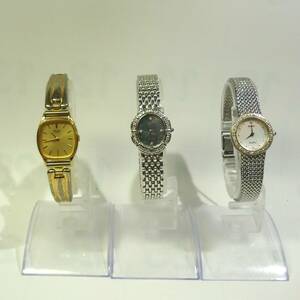 セイコー（SEIKO）クオーツ時計3本セット　3421-5120＆5A50-5190＆4N20-0390（訳あり未動作有）