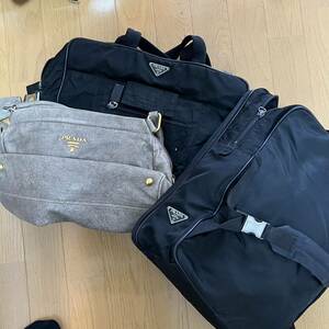 1円スタート バッグ まとめ PRADA プラダ 三角プレート ハンドバッグ リュック ナイロン レザー 人気ブランド 