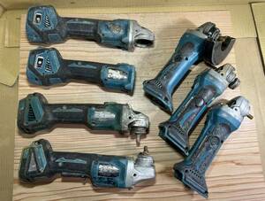 P0304-9 makita マキタ 充電式 18V/14.4Vディスクグラインダ GA512D GA412D GA408D GA404D GA402D GA400D 7点まとめ 現状品＊ジャンク