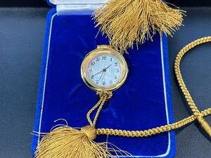 ※57377 動作未確認 東京ガス 星光会 創立50周年記念 時計 ゴールドカラー ルーペ付 美品 