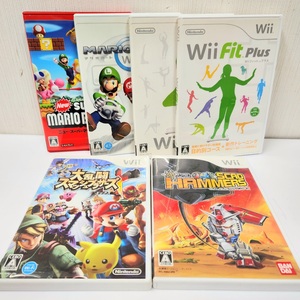 C-05166K【1円スタート】動作未確認 Wii ゲームソフト おまとめ 6本セット マリオブラザーズ カート Fit スマッシュブラザーズ ガンダム