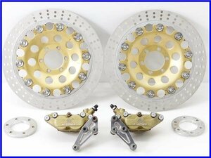 ★ 《M3》良品♪GSX1100Sカタナ ブレンボ 4POTフロントキャリパー＆サポート＆320mmフロントディスクローターset♪GSX750S♪