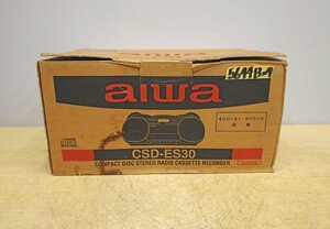 5644B24 未使用？ aiwa アイワ ラジカセ CSD-ES30 ブラック 黒 CDステレオラジカセ オーディオ機器