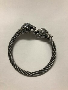 Bill Wall Leather ビルウォールレザー BWL Animal Head Cable Bangle バングル ライオン 新品 未使用 100％ 本物 