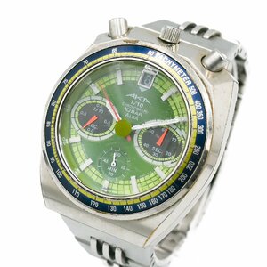 1円 SEIKO セイコー アルバ AKA アカ V657-6060 クロノグラフ QZ クオーツ スモセコ グリーン文字盤 腕時計 メンズ ブランド 32620240416