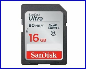 新品 SanDisk SDHCカード 16GB Class10 UHS-1 80MB/s