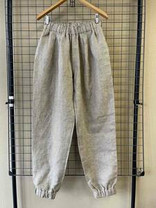 美品【Willow Pants/ウィローパンツ】Linen Easy Trouser size1 MADE IN JAPAN リネン製 イージーパンツ トラウザー ワイドシルエット
