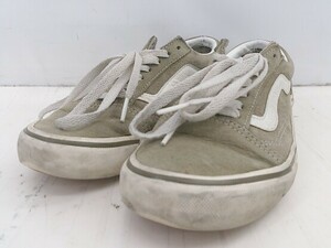 ◇ VANS ヴァンズ OLD SKOOL オールドスクール V36CF スニーカー シューズ サイズ23.5ｃｍ グレージュ レディース P