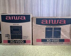 未使用 保管品★AIWA アイワ XG-V50G 3CDコンポ ステレオシステム オーディオ ラジオチューナー ラジカセ 付属品完備